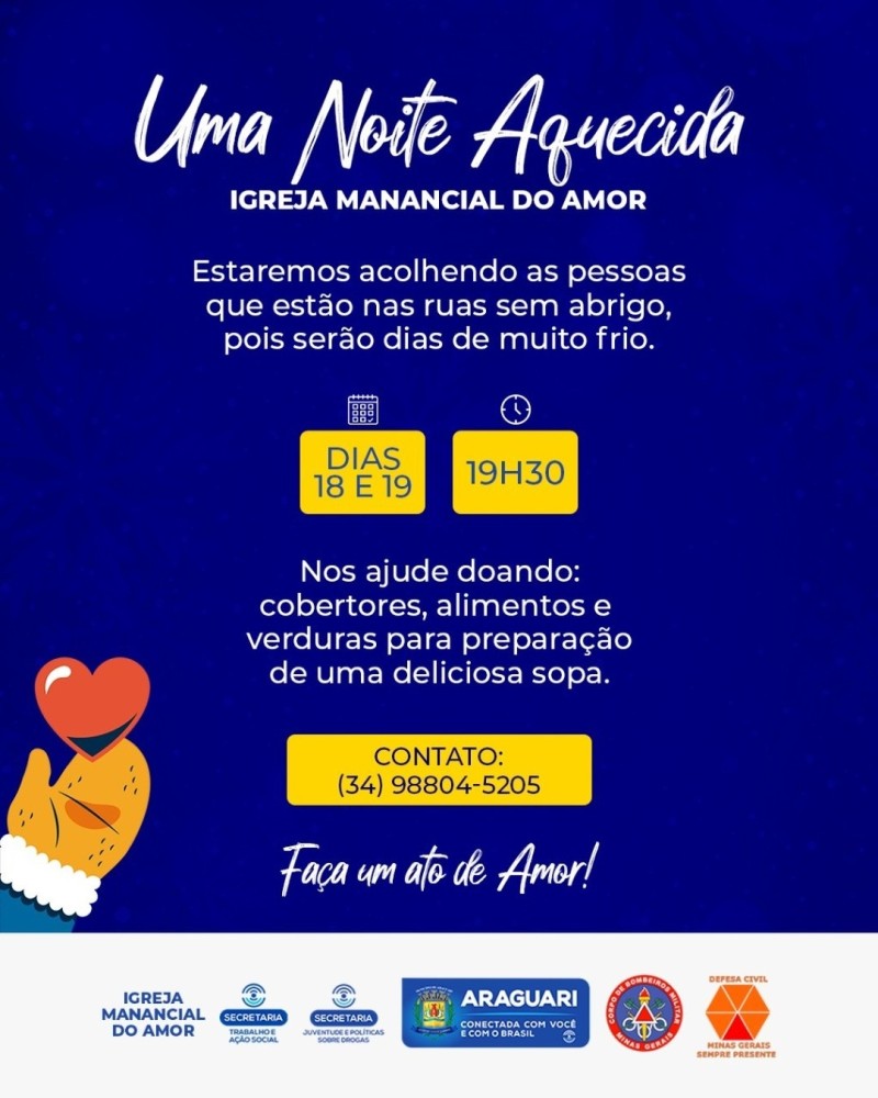 Secretaria do Trabalho e Ação Social realiza mobilização para acolher pessoas em situação de vulnerabilidade