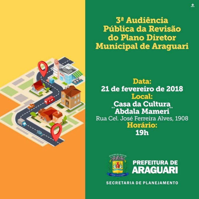 Prefeitura realiza 3ª Audiência Pública da Revisão do Plano Diretor Municipal