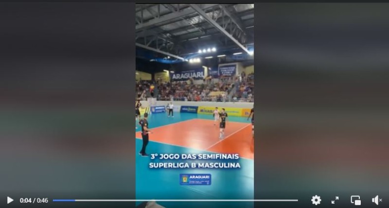 Com a sua torcida, o time de Araguari está na elite do vôlei brasileiro. 