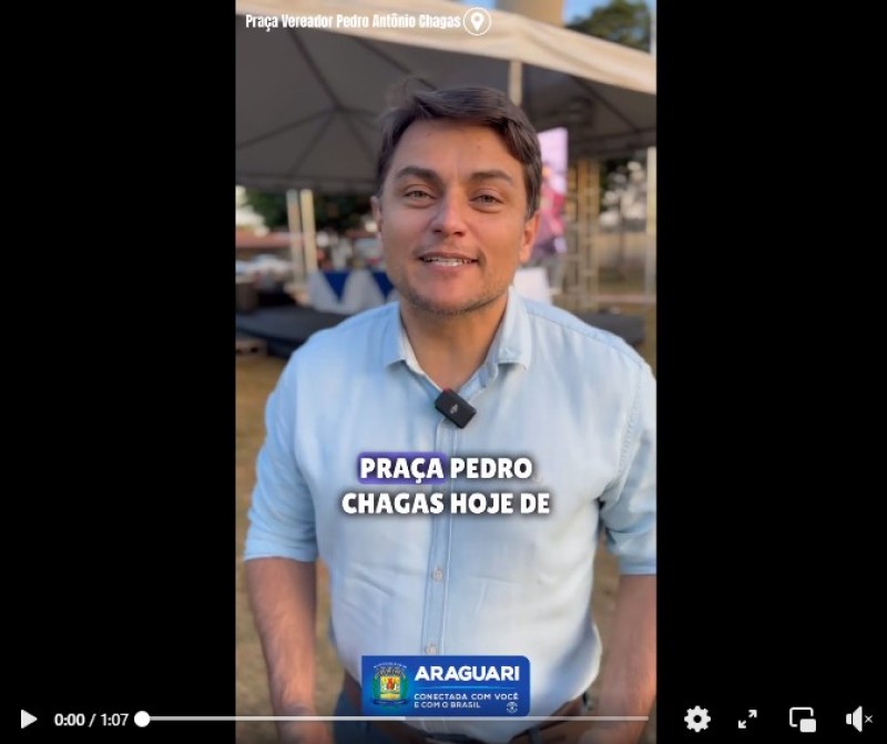 Prefeitura de Araguari inaugura nova praça no Bairro Millenium