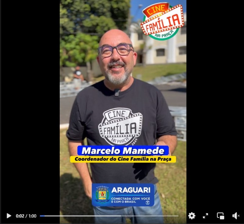 Quem aí está ansioso para participar do Cine Família na Praça em Araguari?
