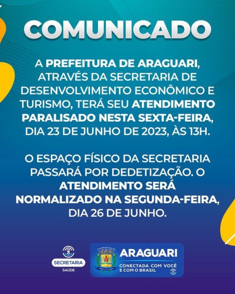 Prefeitura de Araguari: Comunicado