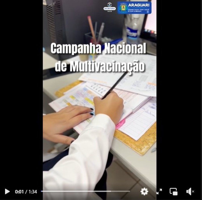 Prefeitura informa sobre a Campanha de Multivacinação
