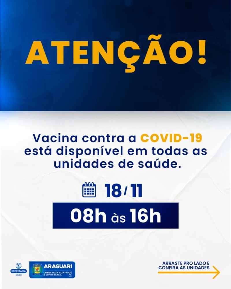 Vacinação COVID-19 – 18 de novembro