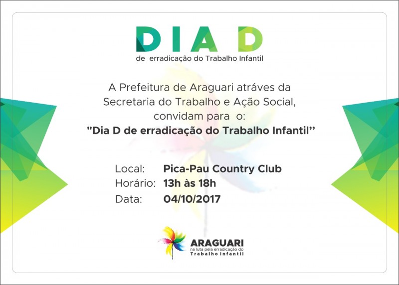 Secretaria de Ação Social promove o “DIA D” de erradicação do trabalho infantil