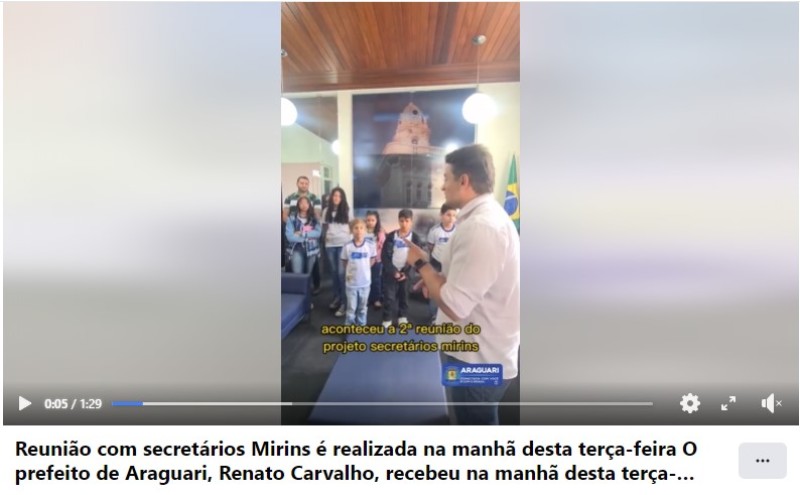 Reunião com secretários Mirins é realizada na manhã desta terça-feira