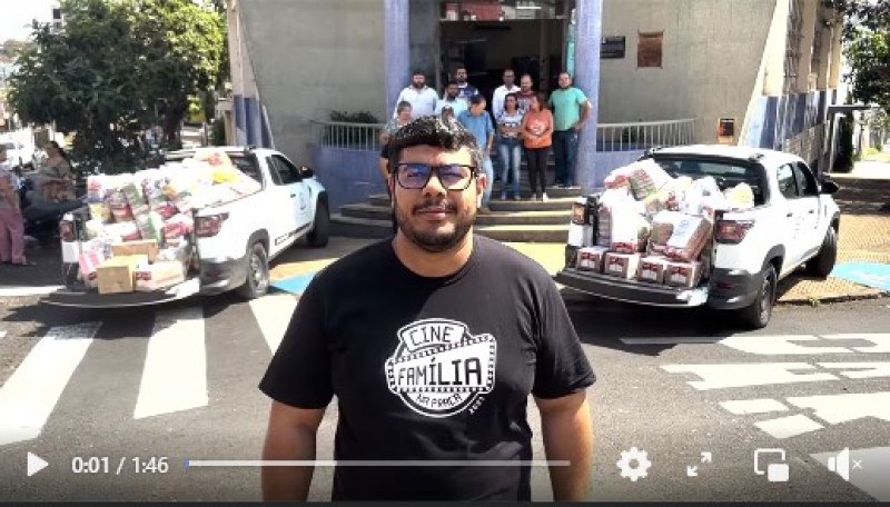 FAEC apresenta os alimentos arrecadados no evento do aniversário de 135 de Araguari.