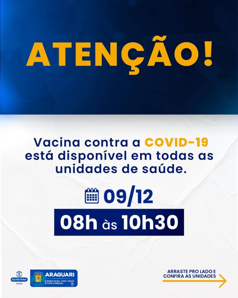 Vacinação COVID-19 – 09 de dezembro