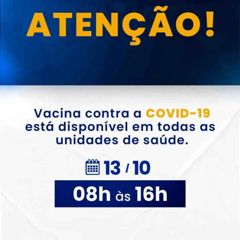 Vacinação COVID-19 - 13 de outubro