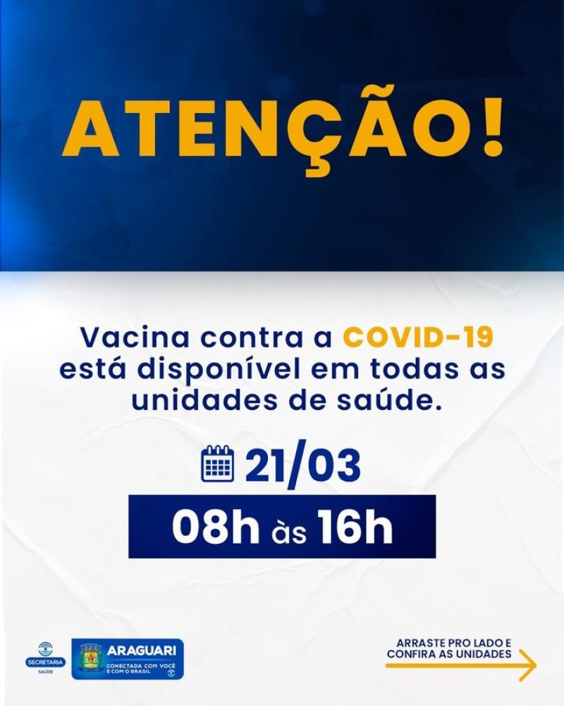 Vacinação COVID-19 – 21 de março