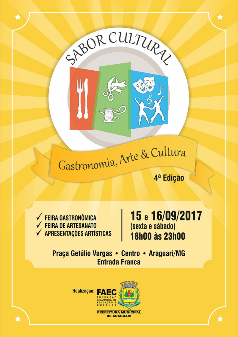 Feira reúne gastronomia, arte e cultura na Praça Getúlio Vargas