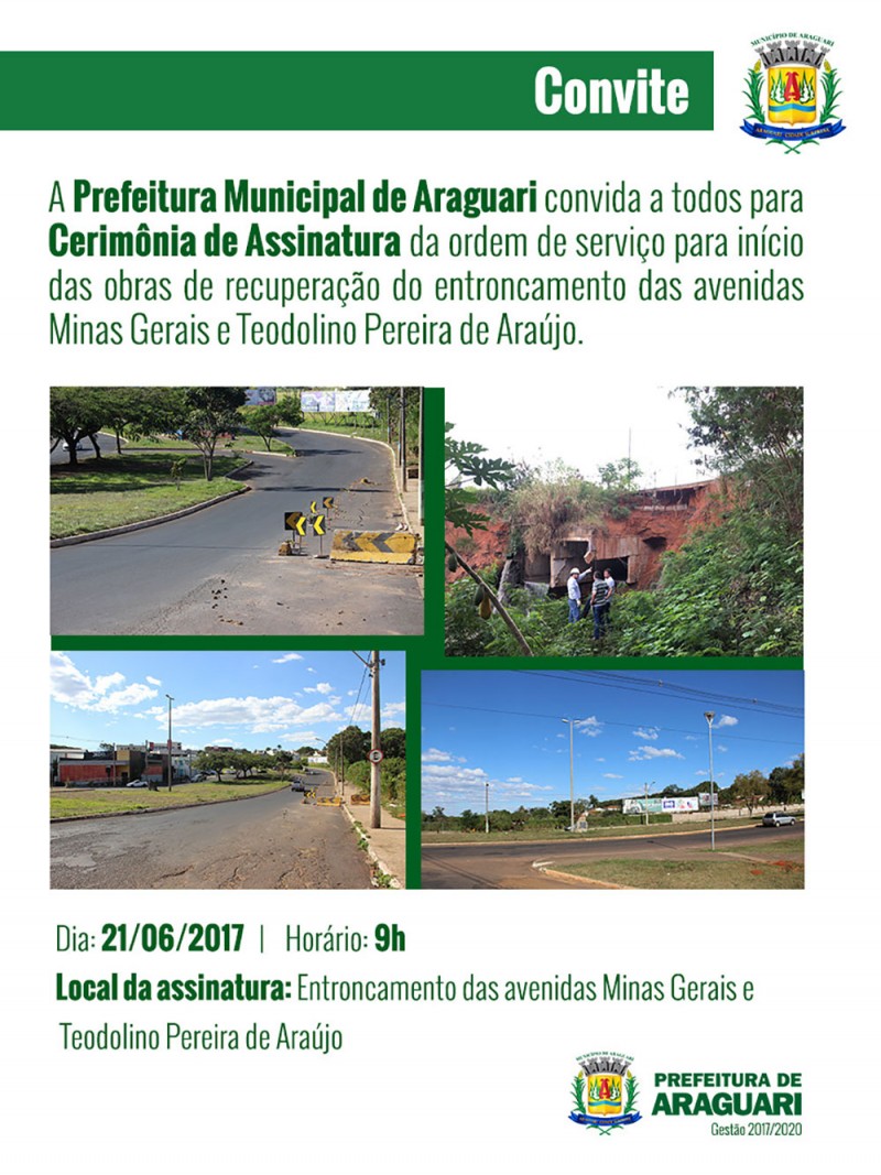 Prefeito assinará Ordem de Serviço para reparos na Av. Minas Gerais