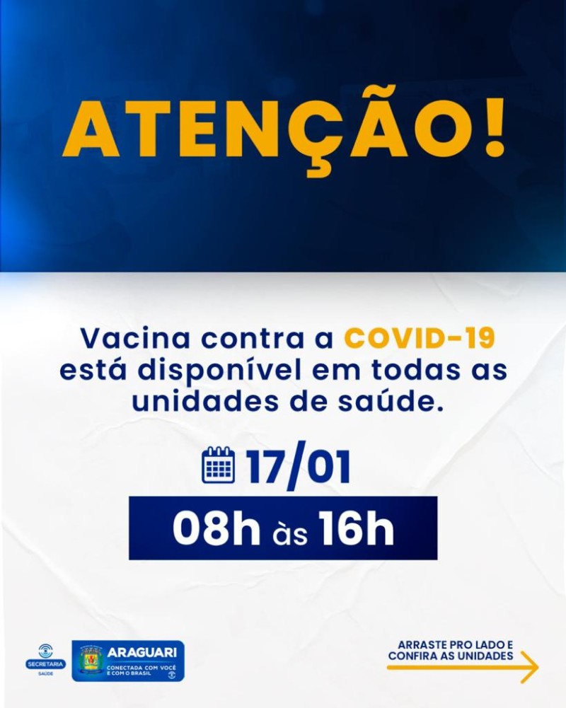 Vacinação COVID-19 – 17 de janeiro