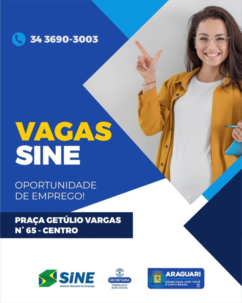 Vagas SINE Araguari-28/06/2022