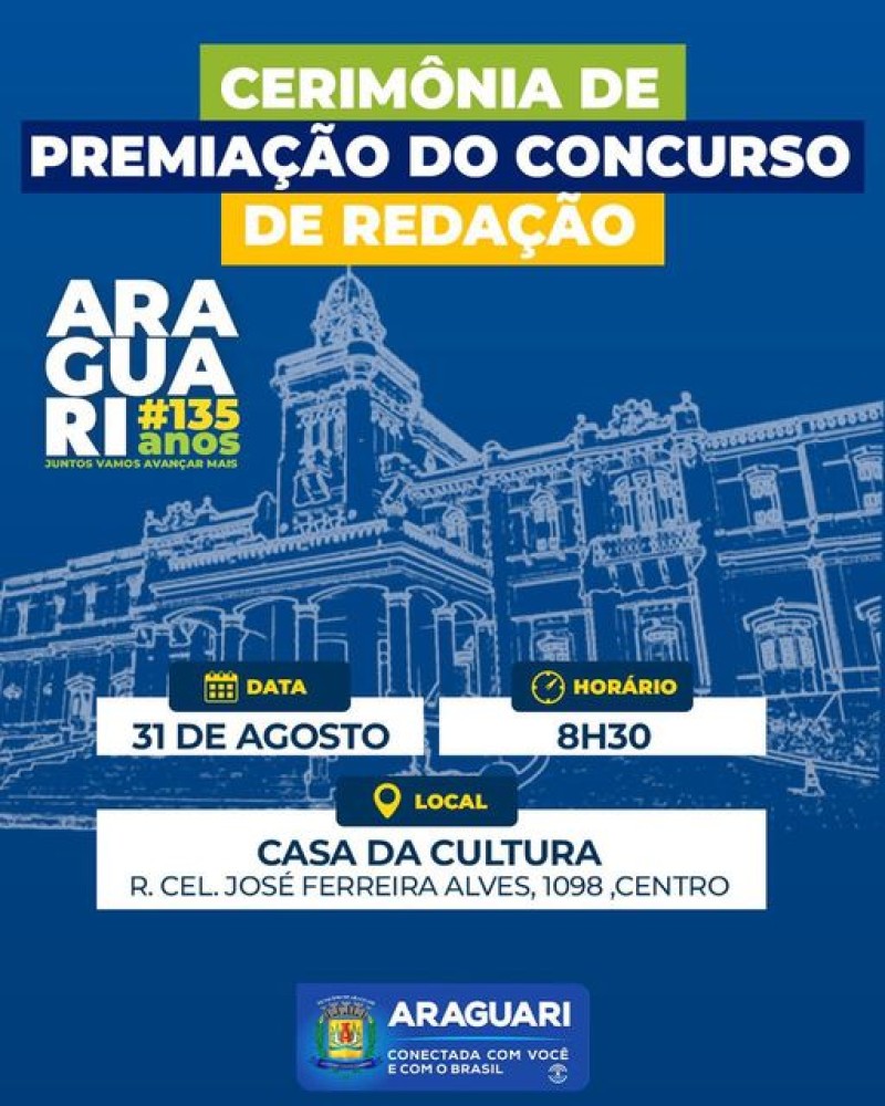 A prefeitura de Araguari,  convida para a 