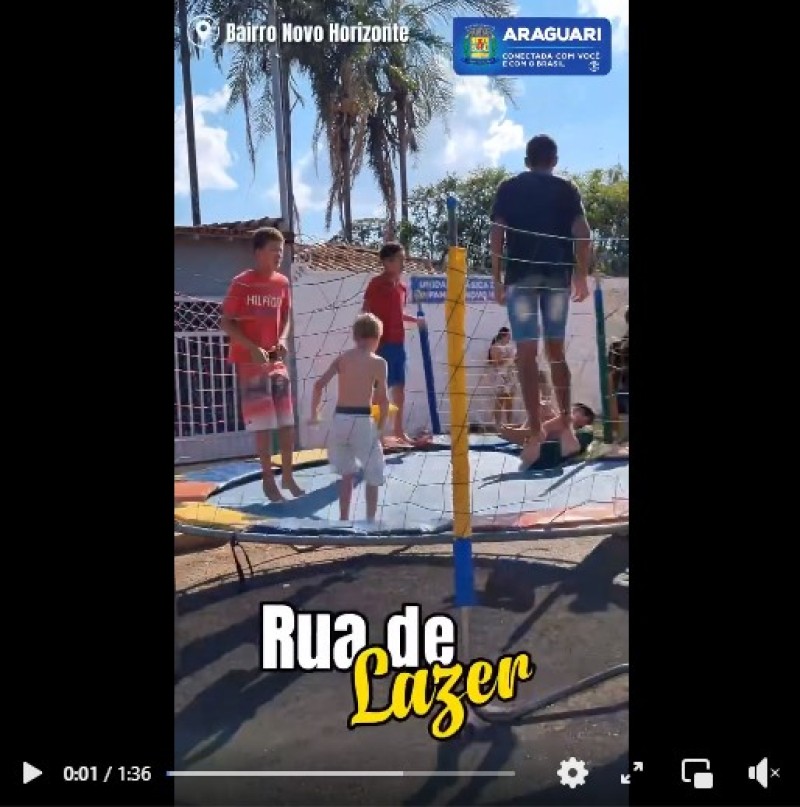 Prefeitura de Araguari promove Rua de Lazer no bairro Novo Horizonte