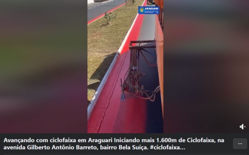 Avançando com ciclofaixa em Araguari