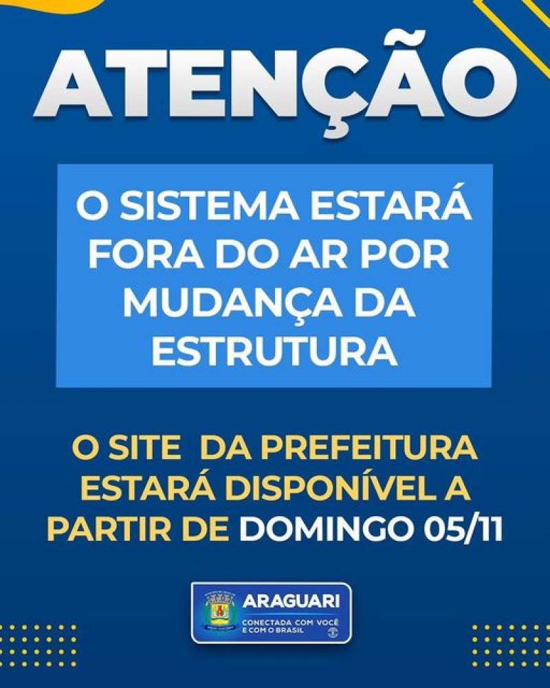 Prefeitura de Araguari: Comunicado