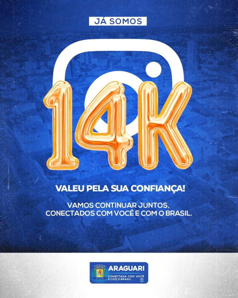 Já somos 14 mil sorrisos araguarinos interessados no desenvolvimento de nossa cidade, que junto com a gente lutam e trabalham por uma cidade melhor!