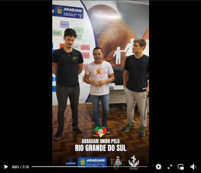 Araguari se movimenta para ajudar a população do Rio Grande do Sul