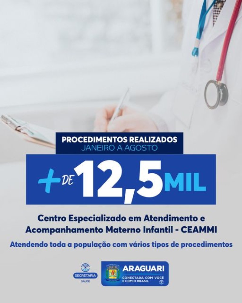 Mais de 12,5 mil exames foram realizados pelo CEAMMI em Araguari