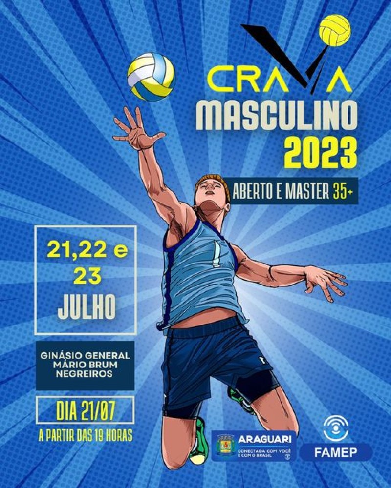 ARAGUARI É SEDE DO CAMPEONATO REGIONAL DE VÔLEI AMADOR MASCULINO NESTE FINAL DE SEMANA