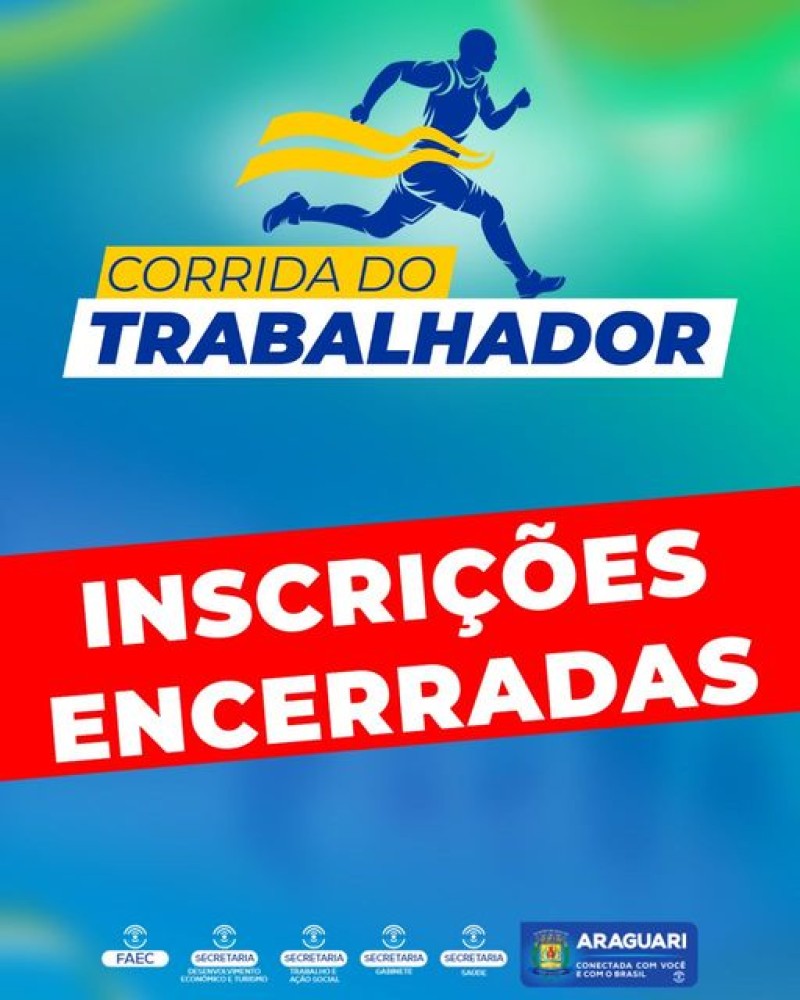 Encerradas as inscrições da Corrida do Trabalhador