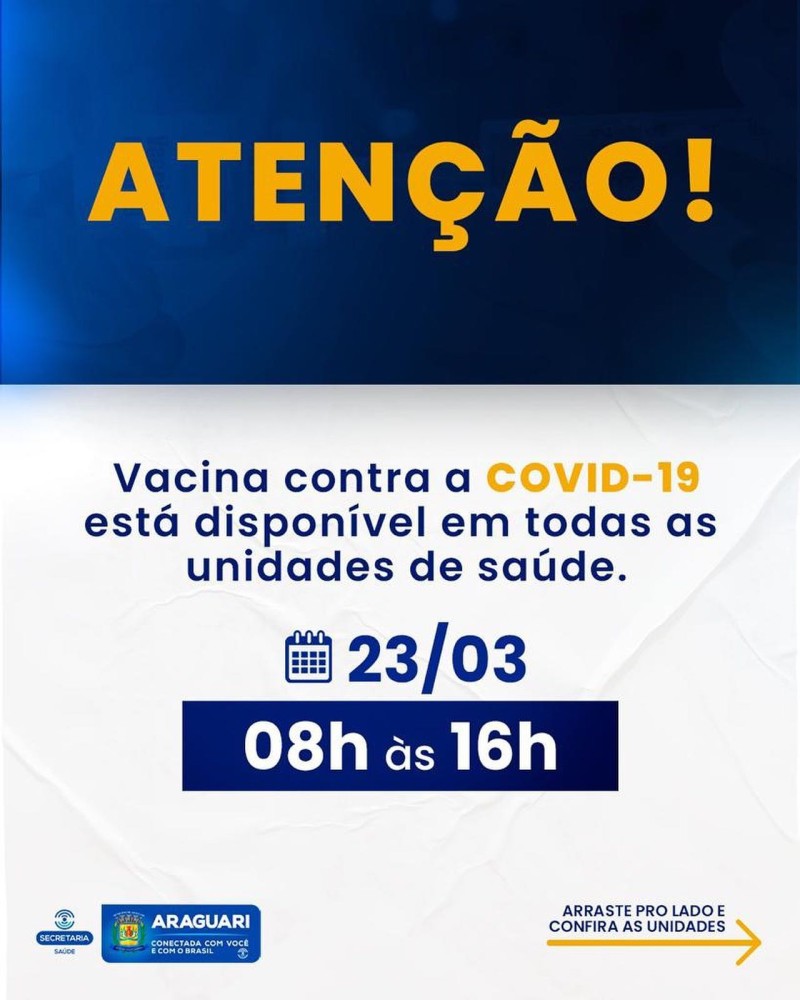 Vacinação COVID-19 – 23 de março