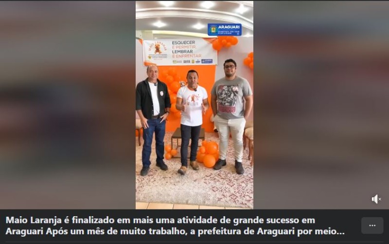 Maio Laranja é finalizado em mais uma atividade de grande sucesso em Araguari