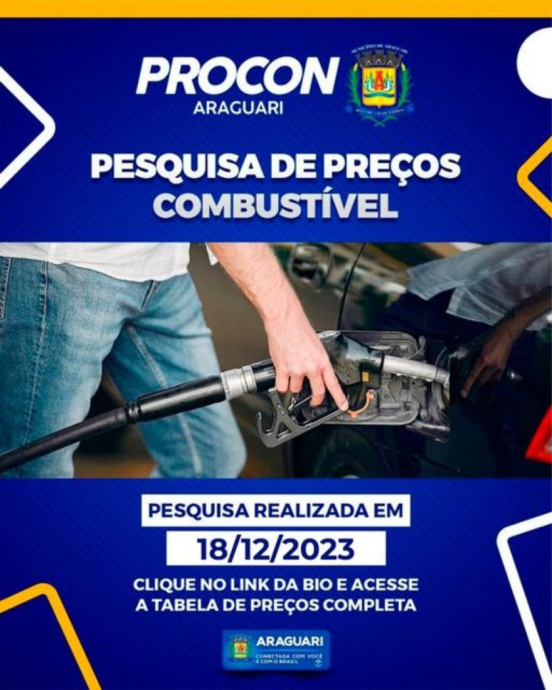Pesquisa de preços combustível realizada dia 18/12/2023.