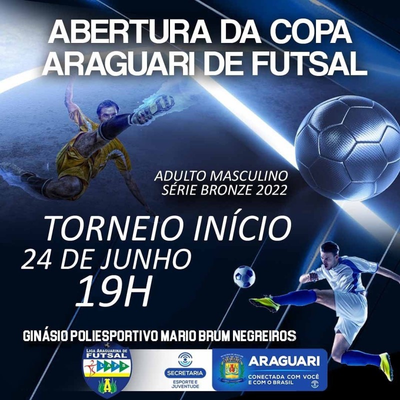 Torneio Início da Copa Araguari de Futsal Masculino Série Bronze será realizado na noite de hoje