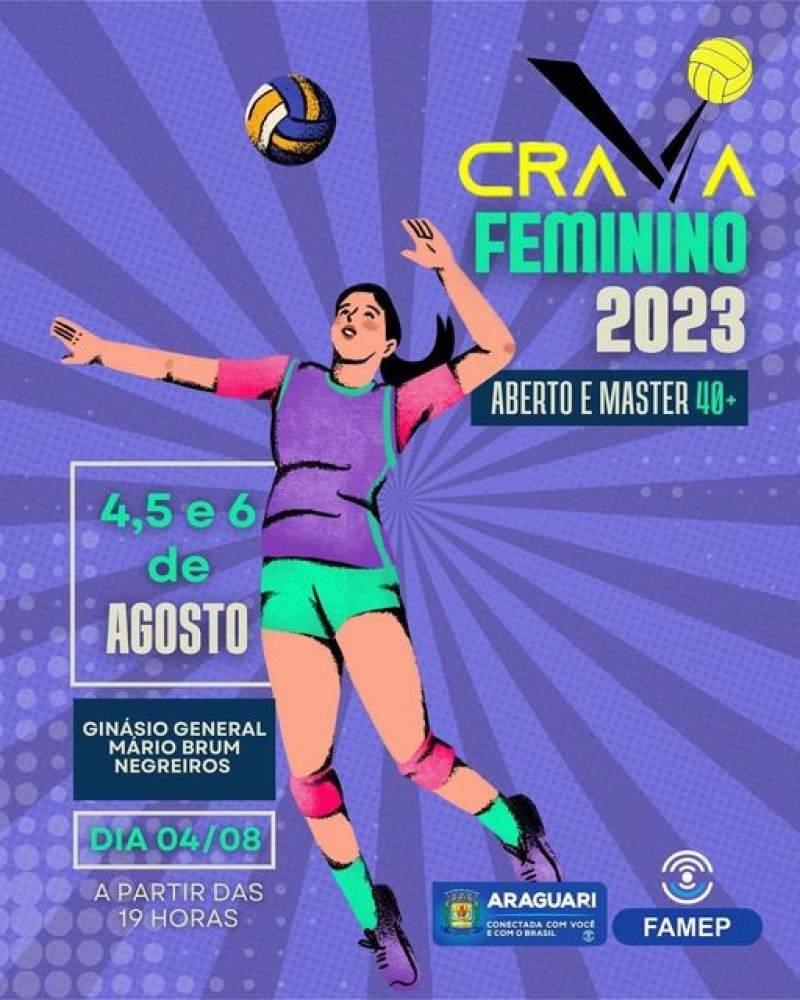 ARAGUARI É SEDE DO CAMPEONATO REGIONAL DE VÔLEI AMADOR FEMININO NO PRÓXIMO FINAL DE SEMANA
