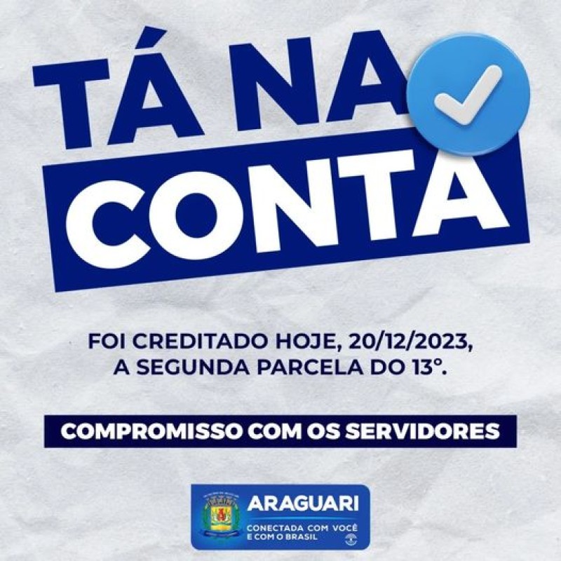 DÉCIMO TERCEIRO NA CONTA