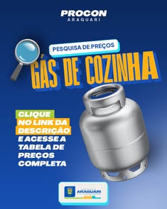 Procon de Araguari divulga pesquisa de preços do gás de cozinha em estabelecimentos da cidade. Iniciativa visa transparência e auxílio ao consumidor na escolha mais econômica. Acesse os dados gratuitamente no link: https://drive.google.com/file/d/1-ep2R7B