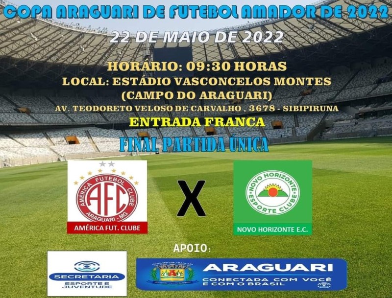 Prefeitura e Liga Araguarina convidam para a final da Copa Araguari de Futebol