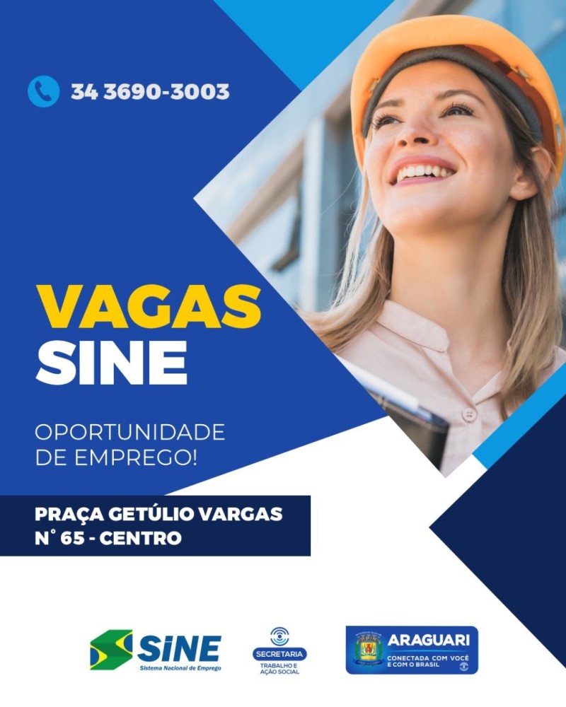 Vagas SINE Araguari-28/03/2022