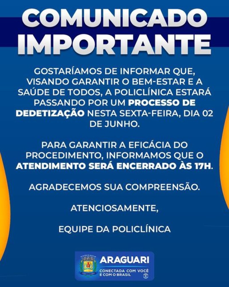 Prefeitura de Araguari: Comunicado