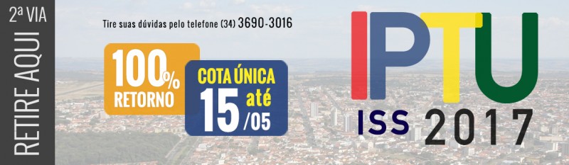 Prefeitura de Araguari libera pagamento do IPTU 2017 via site