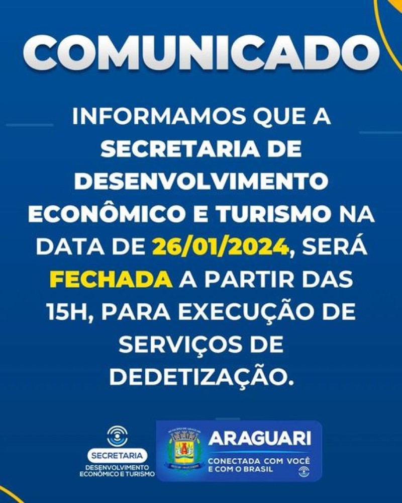 Prefeitura de Araguari: Comunicado