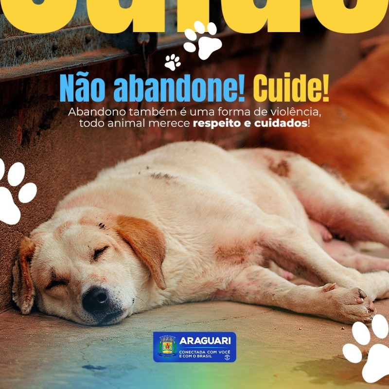 NÃO ABANDONE, CUIDE!