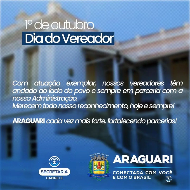 Parabéns, nobres vereadores de Araguari!