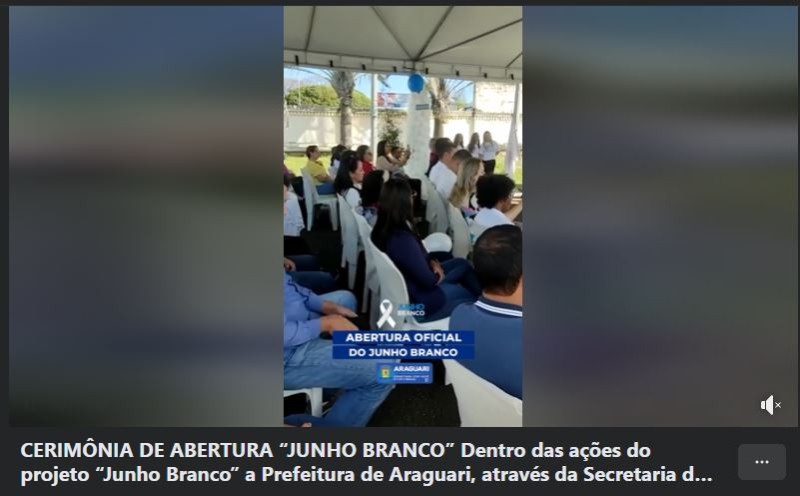 CERIMÔNIA DE ABERTURA “JUNHO BRANCO”