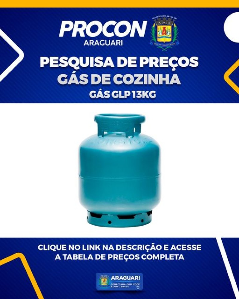 Pesquisa de preços de Gás de cozinha GLP  13 KG