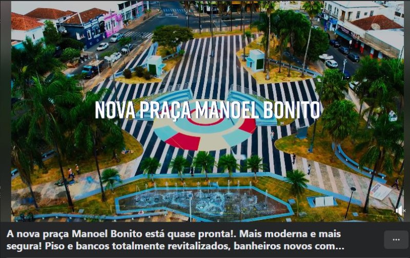 A nova praça Manoel Bonito está quase pronta. Mais moderna e mais segura!