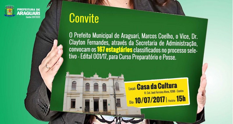 Estagiários serão empossados