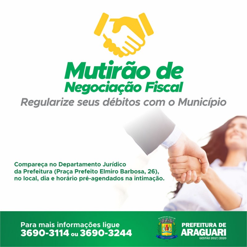 Prefeitura promove mutirão de negociação fiscal