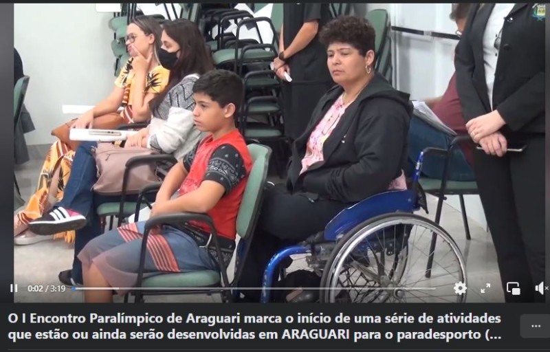 O I Encontro Paralímpico de Araguari marca o início de uma série de atividades que estão ou ainda serão desenvolvidas em ARAGUARI para o paradesporto ( pessoas com algum tipo de deficiência). 