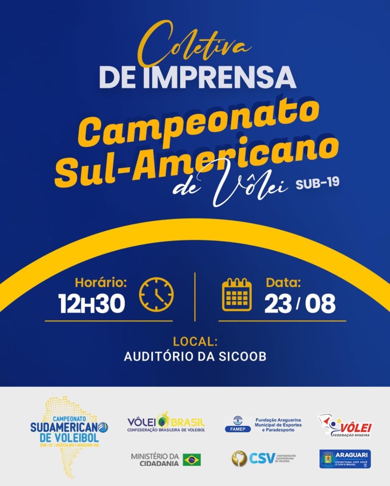 Araguari sedia Campeonato Sul-Americano Sub-19 de vôlei masculino