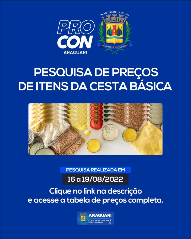 Pesquisa de preços realizada nos dias 16/08/2022 a 19/08/2022.