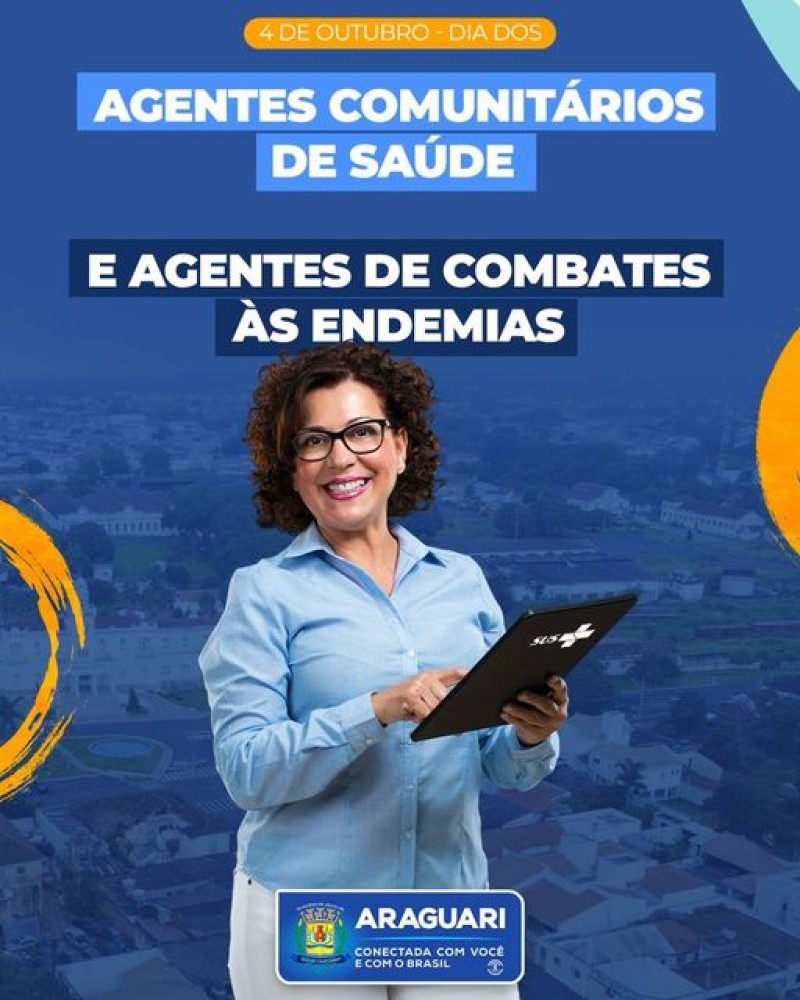 E hoje é um dia muito importante, pois é comemorado o Dia dos Agentes Comunitários de Saúde e Agentes de Combates às Endemias. 